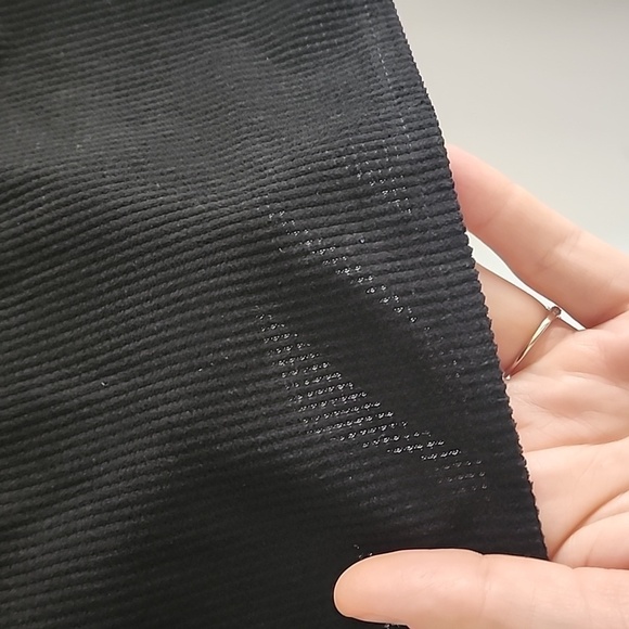 NWT Saks off 5th brand Area Stars black high cut cropped waffle top size xs - Picture 5 of 6